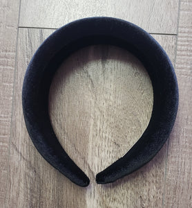 Black Velvet Puff Headband